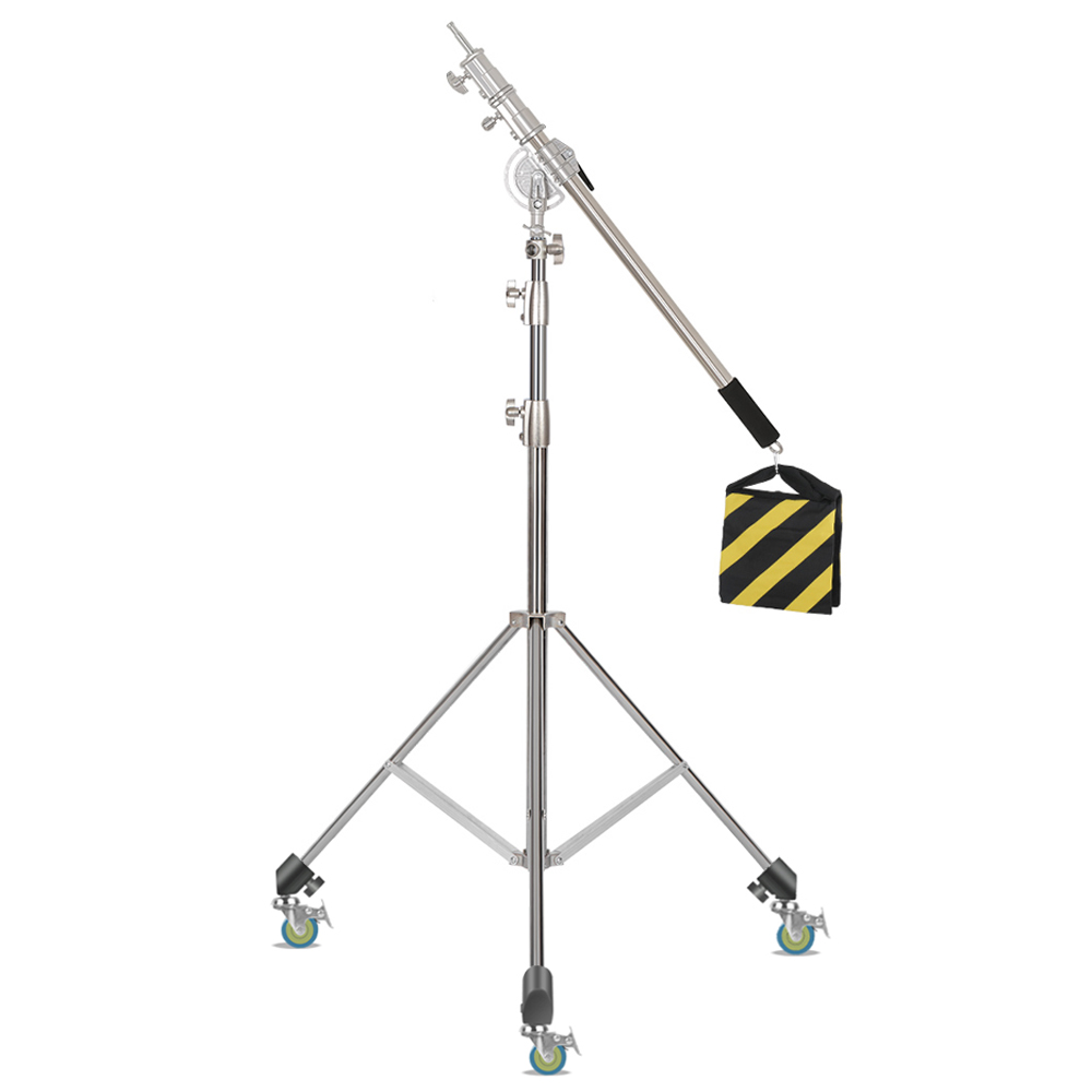 Photography Lighting Background - Sh-ステンレス鋼ライトスタンド、LEDライト用三脚サポート、フォトスタジオ、頑丈、耐荷重、10kg、2.8m