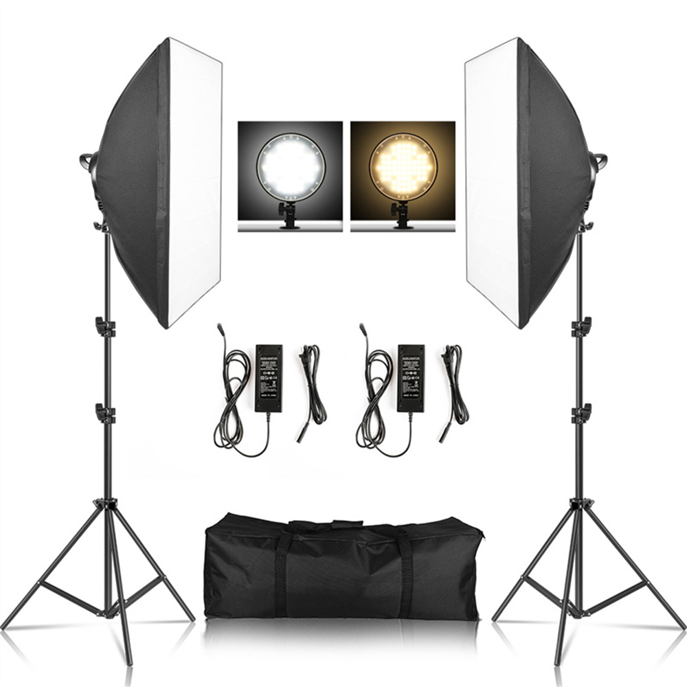 Photography Lighting Background - ソフトボックスライトテント写真撮影キット写真2メートルtripiodソフトボックスディスクライトled 45ワット写真スタジオ照明撮影ランプビデオ