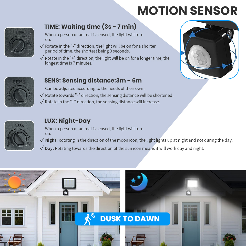 モーションセンサー付き防水LEDフラッドライト,屋外プロジェ - Photography Lighting Uk のレビューと価格