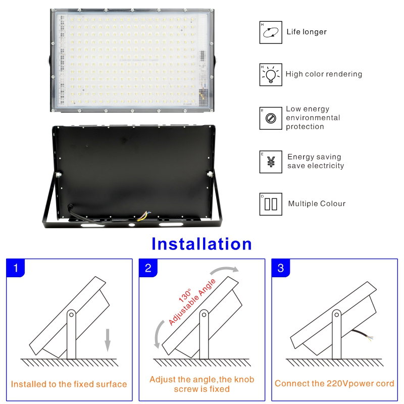 1/2/3個110v 220v ledフラッドライト50ワッ - Photography Lighting Uk のレビューと価格