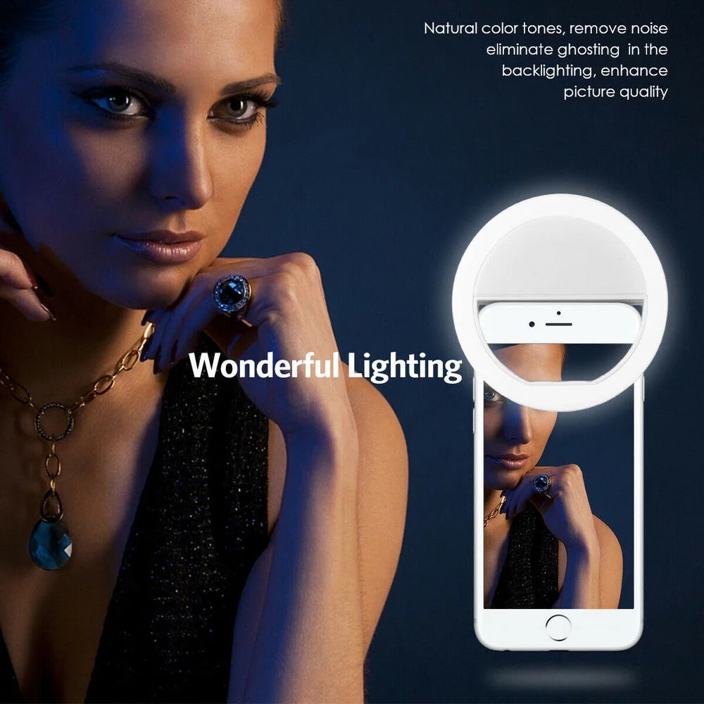 USB充電式LEDリングライト,電話クリップ,写真,ビデオ, - Photography Lighting Background のレビューと価格