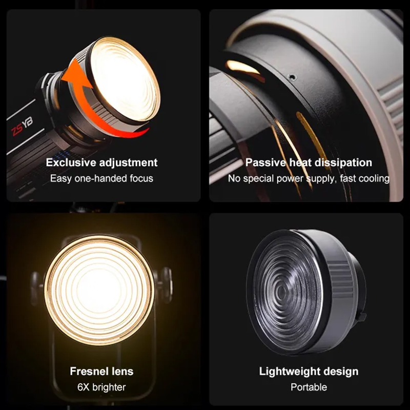 フレネルレンズ 15-55度調整可能フォーカスアダプター ボ - Photography Lighting Background のレビューと価格