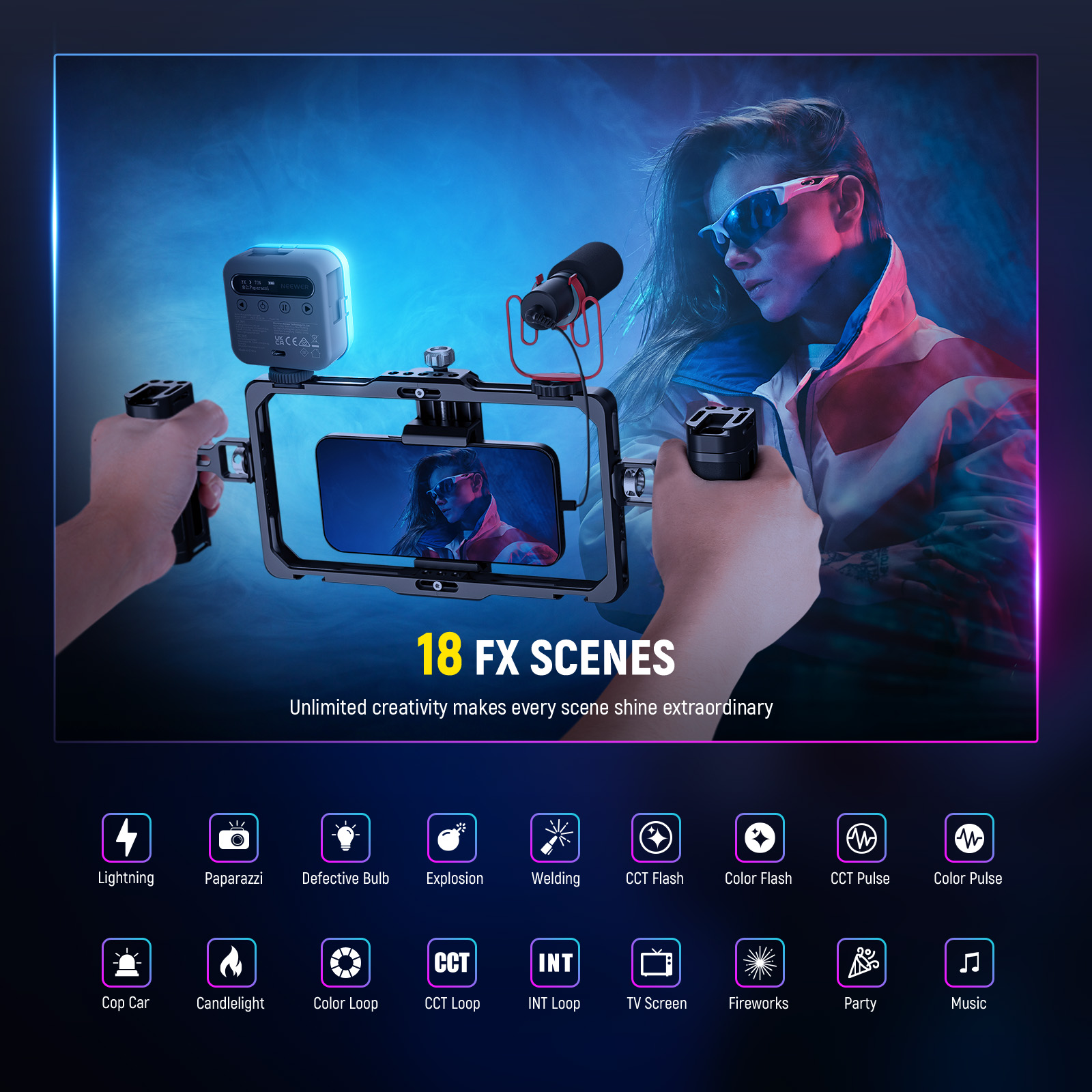 NEEWER ベーシック マグネティック RGB ビデオライ - Photography Lighting Basics のレビューと価格