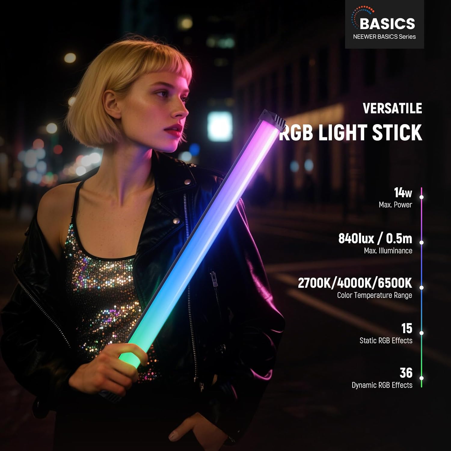 NEEWER ベーシック 21インチ 磁気RGBライトワンド - Photography Lighting Youtube のレビューと価格