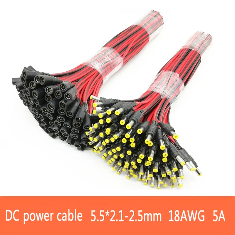 18 AWG オスメス電源 DC コネクタ 2pin 5A  - Photography Led Lighting Kit のレビューと価格