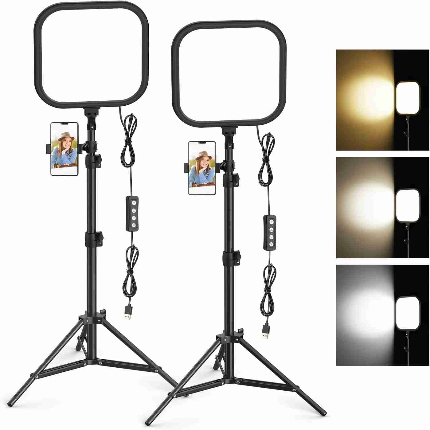 2パックLEDビデオライトキット 15W 78インチ調光可能 - Altson Photography Video Lighting Kit のレビューと価格