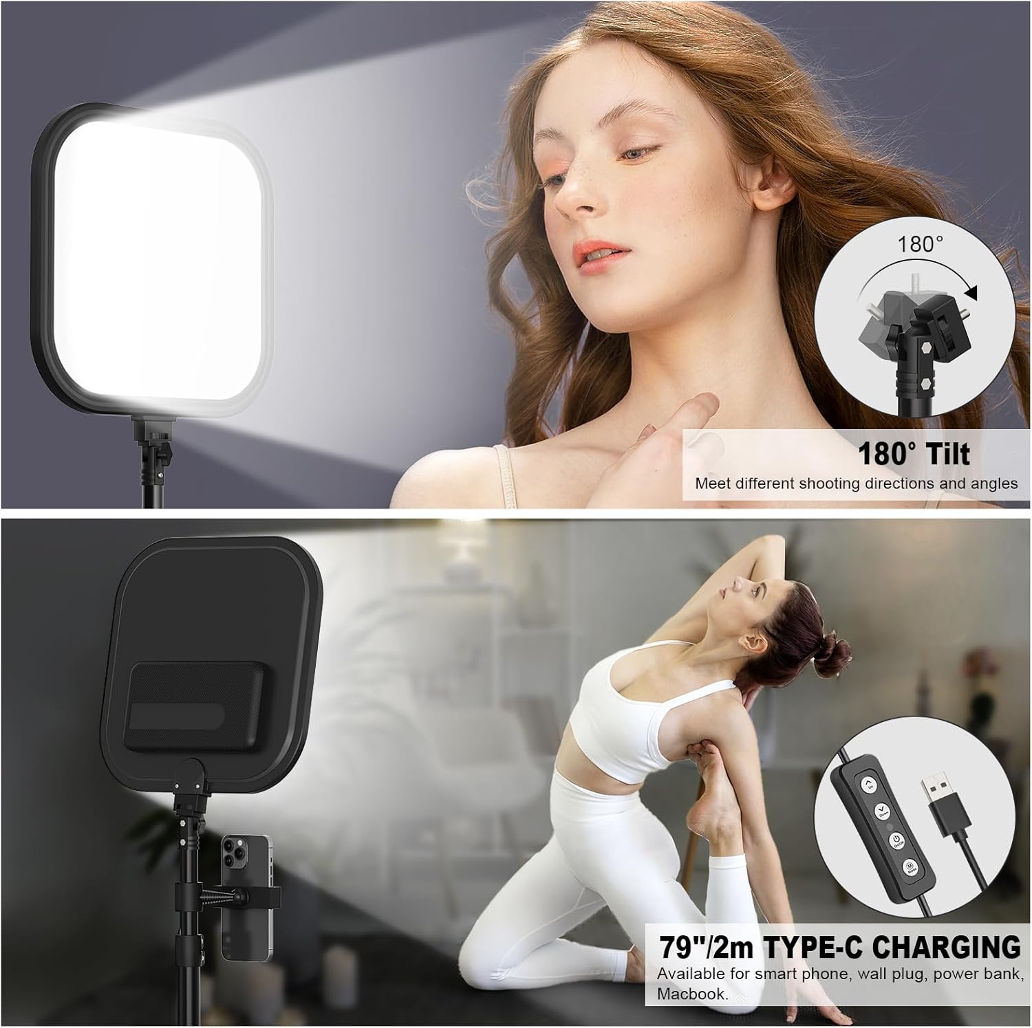 2パックLEDビデオライトキット 15W 78インチ調光可能 - Altson Photography Video Lighting Kit のレビューと価格