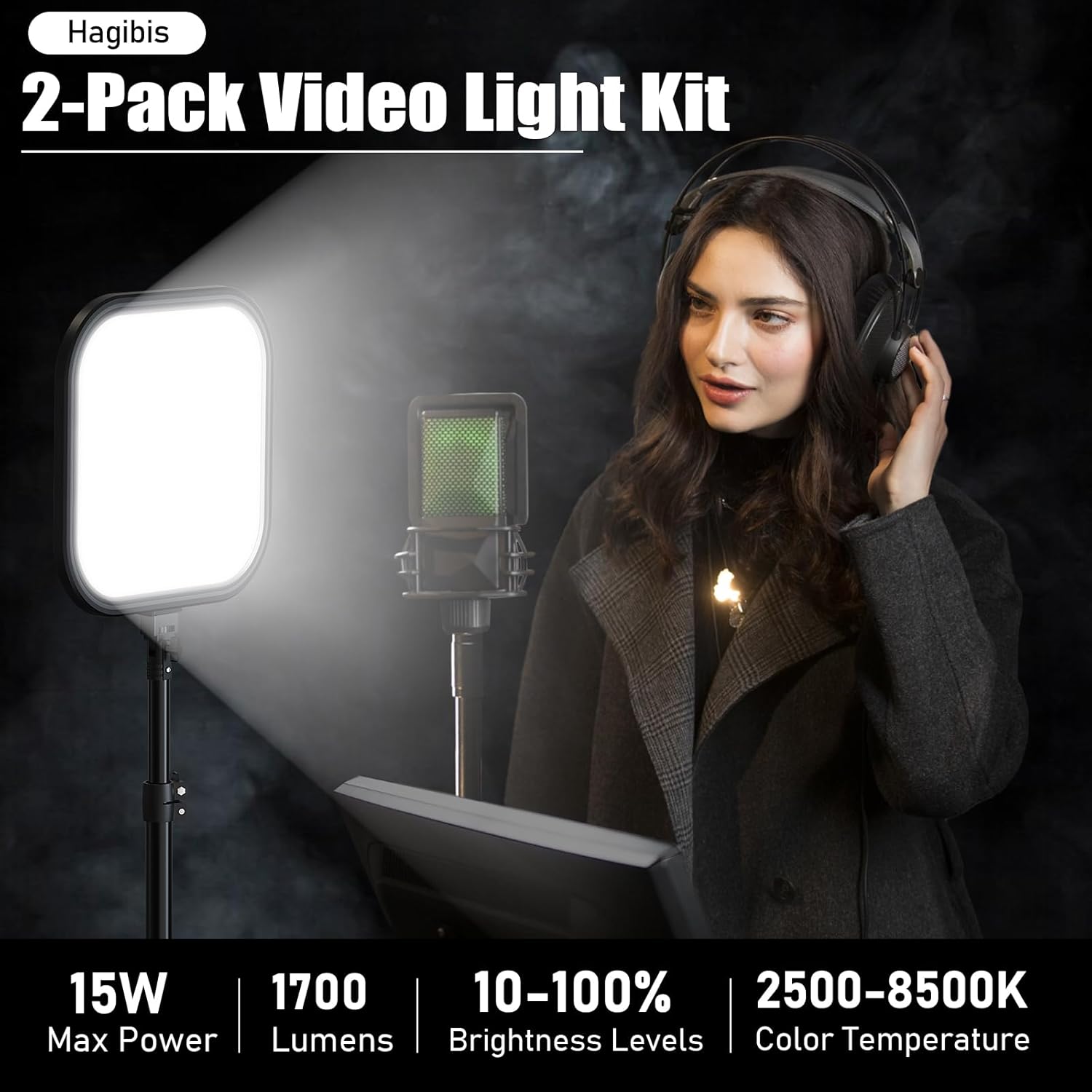 2パックLEDビデオライトキット 15W 78インチ調光可能 - Altson Photography Video Lighting Kit のレビューと価格