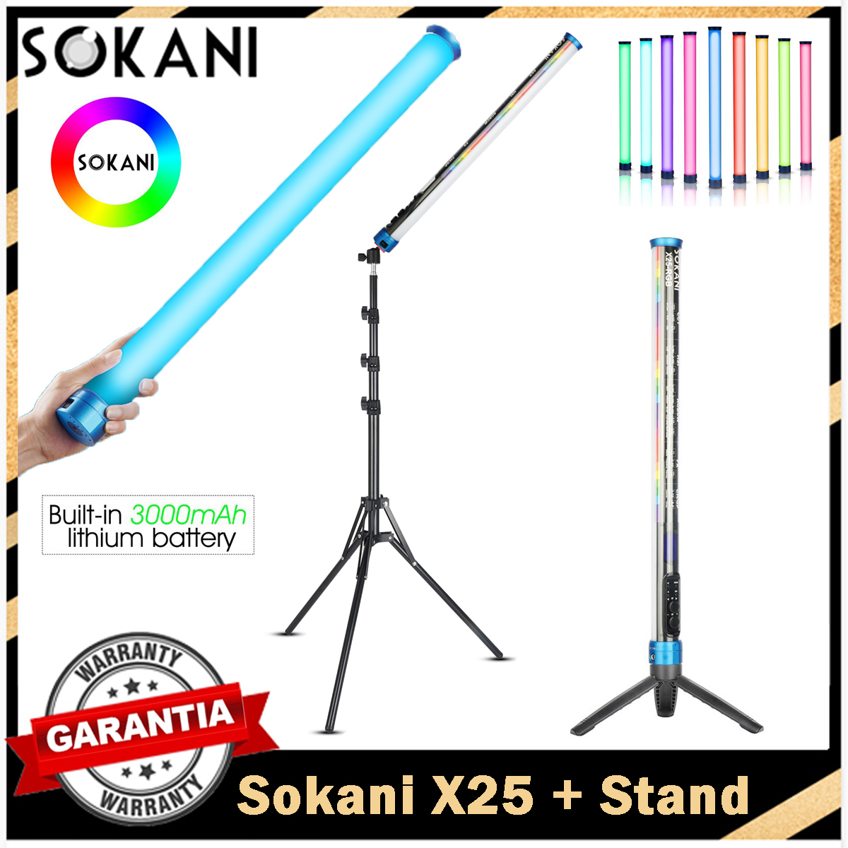 Sokani X25 RGB LED ビデオライト ハンドヘ - Photography Lighting Youtube のレビューと価格