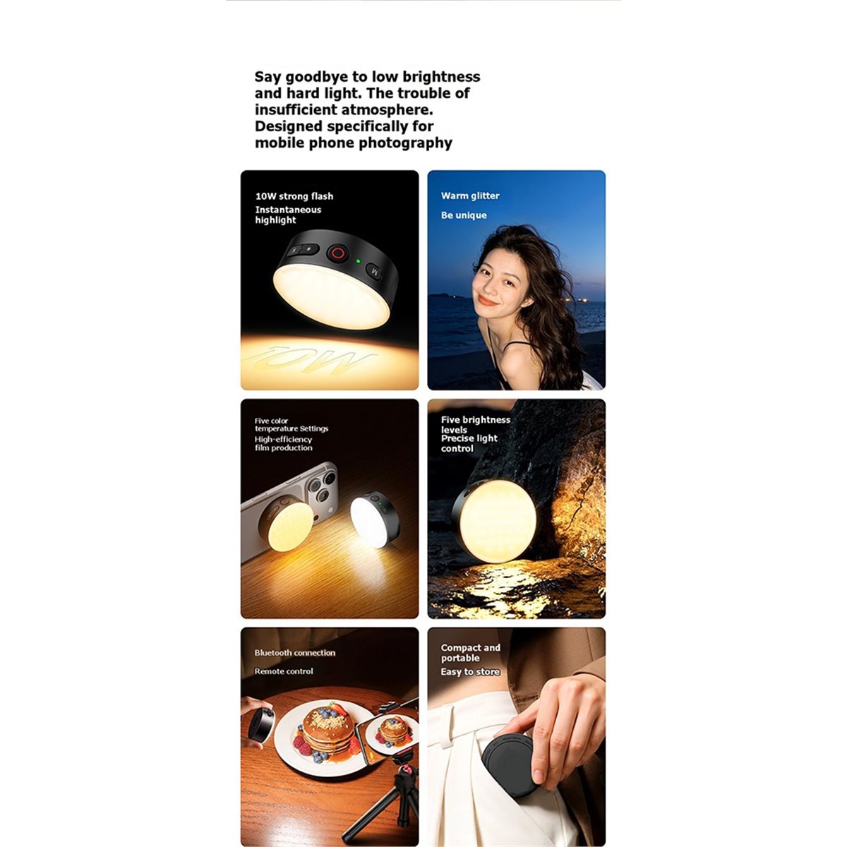 828メガセール ミニポータブルフォンフラッシュ 磁気式フィ - Photography Lighting For Sale のレビューと価格
