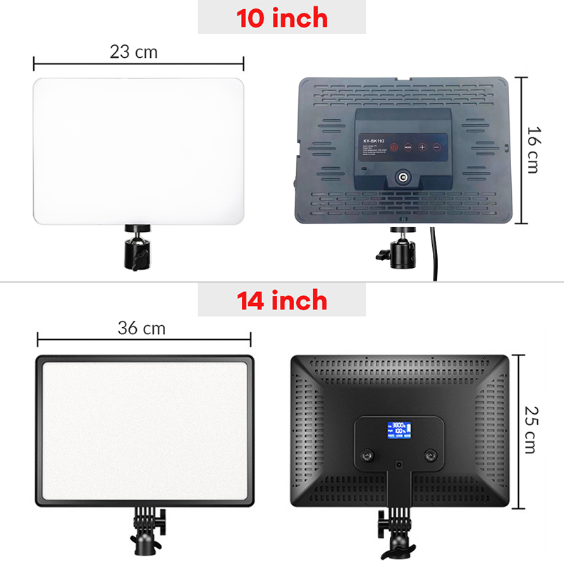 14 インチ 10 インチ LED ビデオライトパネル EU - Photography Lighting Uk のレビューと価格