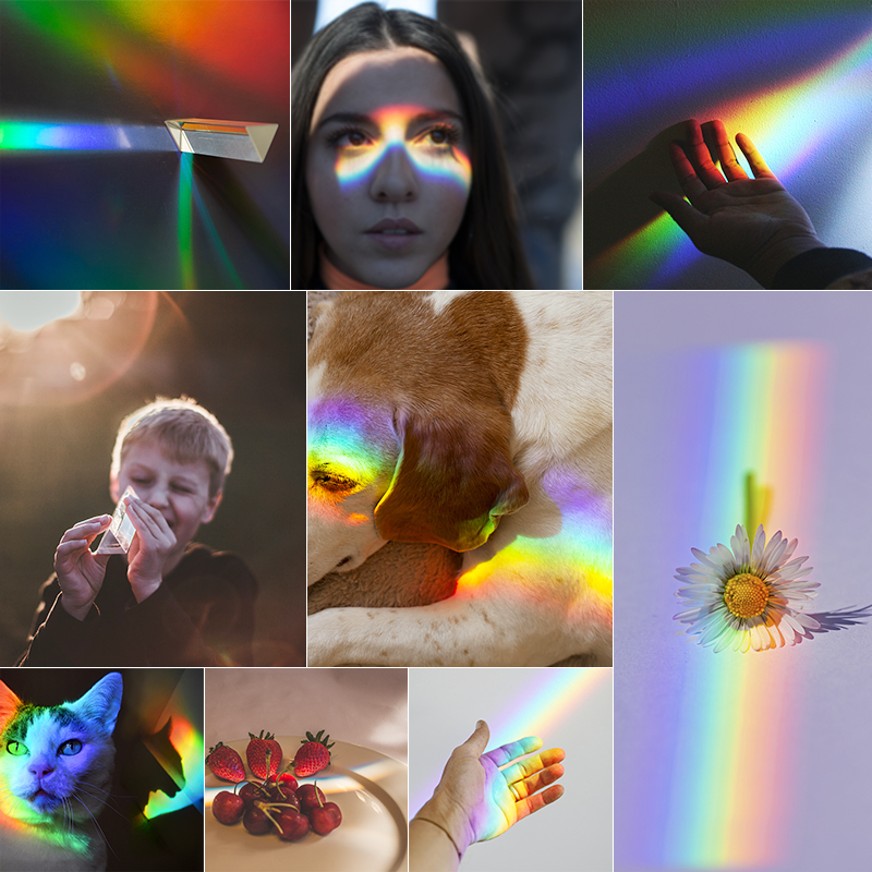 1PC レインボー三角プリズム K9 クリスタル光学ガラス光 - Lighting Glass Photography のレビューと価格