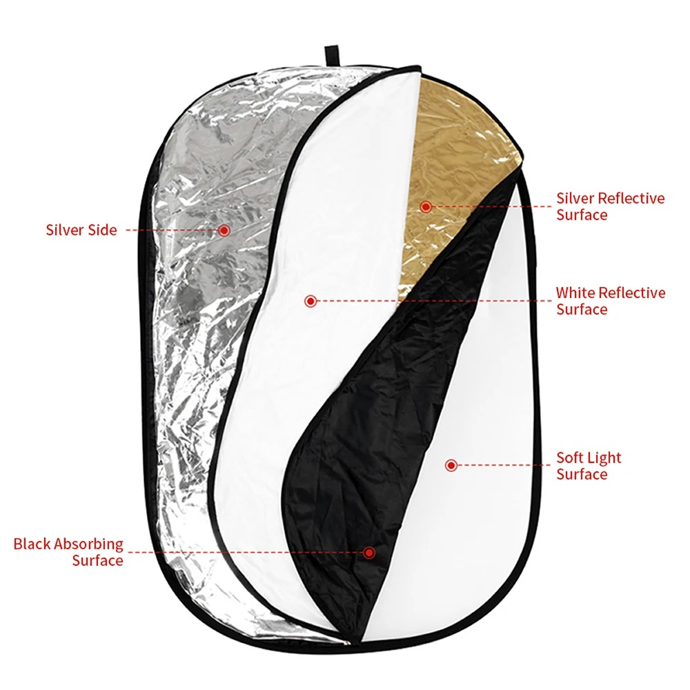 60/80/110 センチメートル 5-in-1 折りたたみ - Photography Lighting For Outdoors のレビューと価格