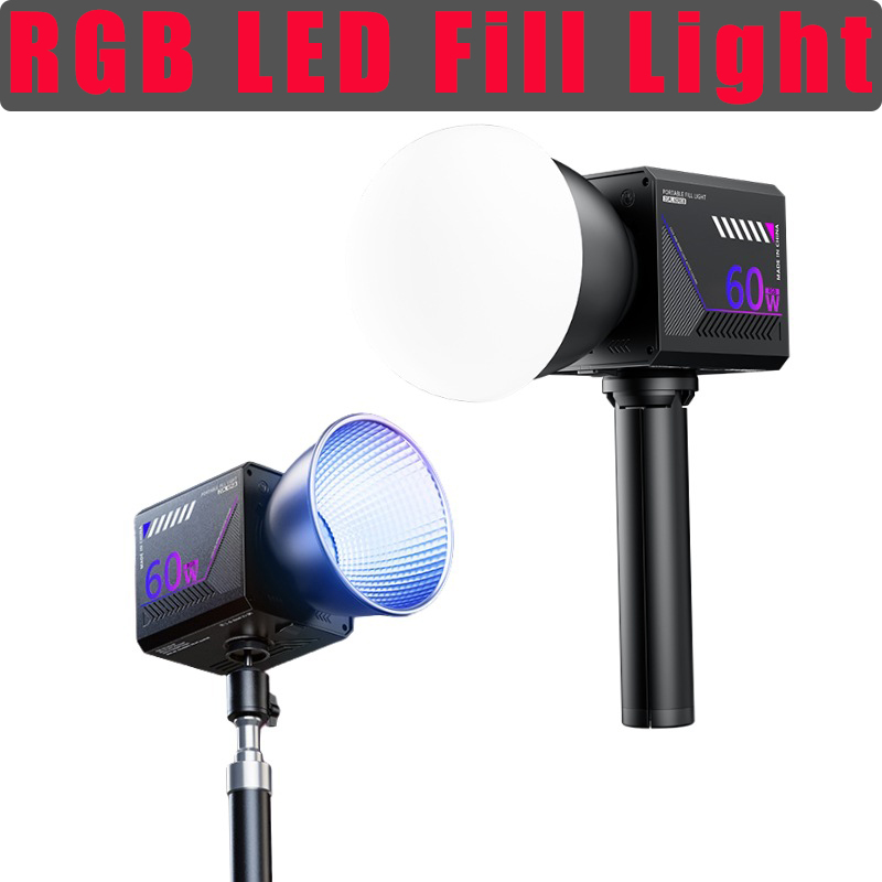 60W RGBビデオライト ポータブルLED撮影スタジオライ - Photography Lighting Background のレビューと価格