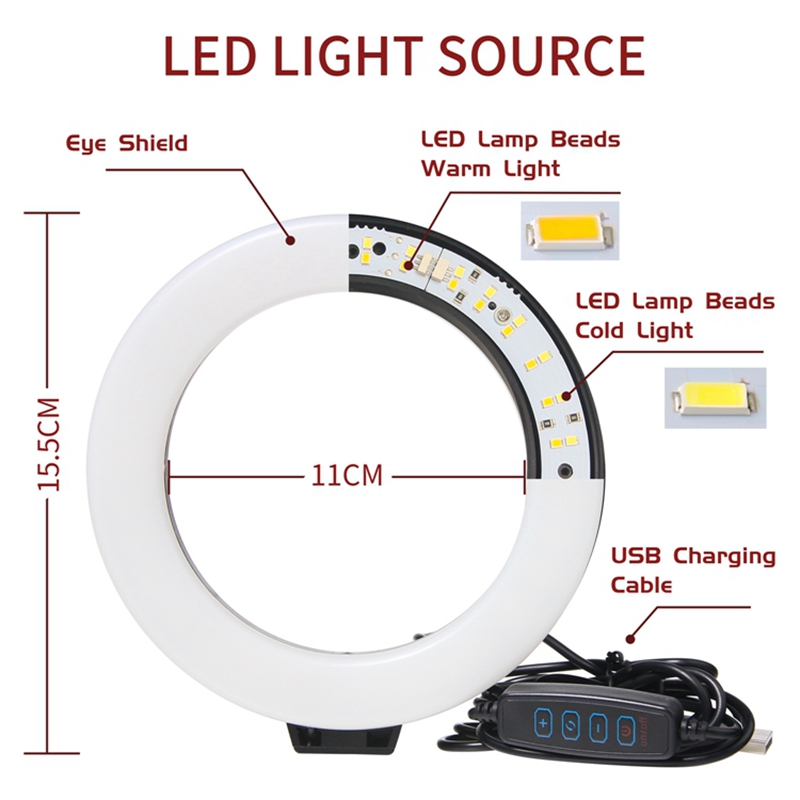LEDリングライト16cm,写真撮影用,自撮り写真照明,携帯 - Photography Lighting Youtube のレビューと価格