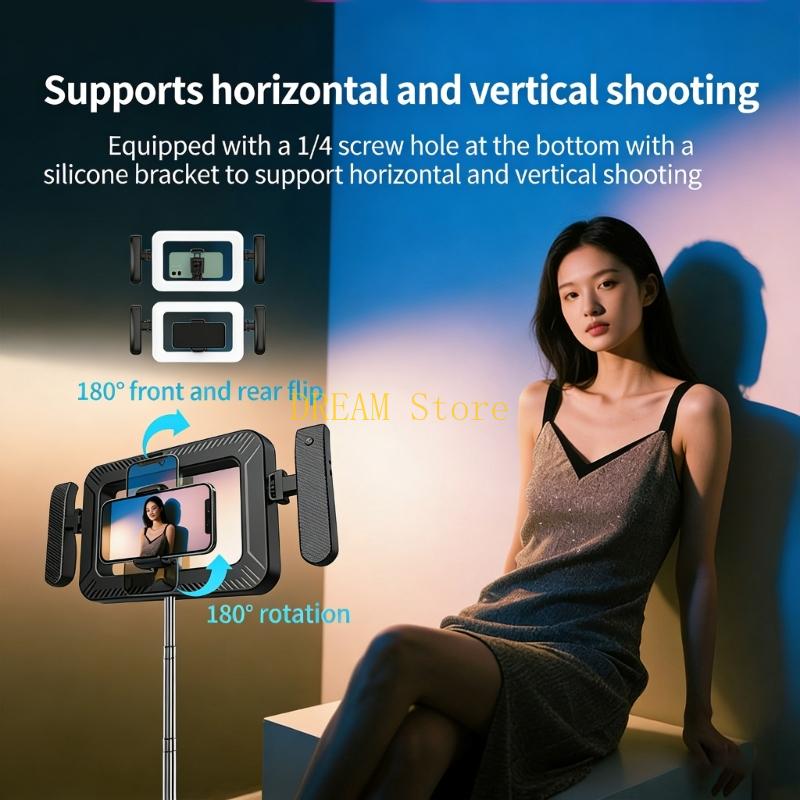 ハンドヘルドポータブルライト 360 ライト調整可能な明るさ - Photography Lighting For Sale のレビューと価格